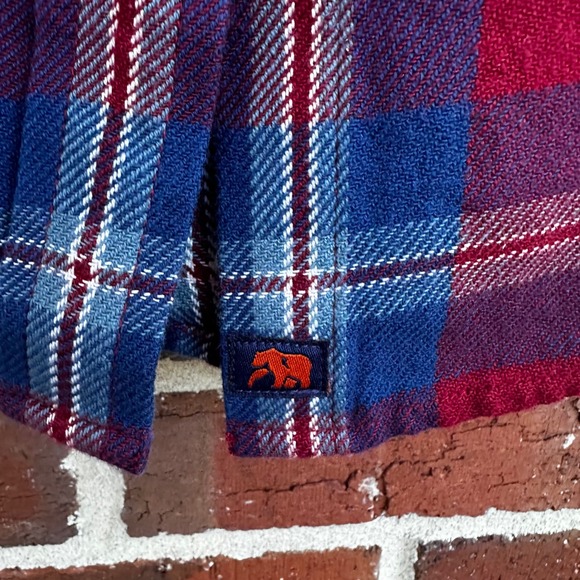 The Normal Brand Flannel Shirt Women's Long Sleeve Plaid Button‎ Up Burgundy Med - Picture 2 of 10